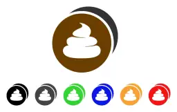 Ikona kupki w różnych kolorach: brązowym, czarnym, szarym, zielonym, niebieskim, pomarańczowym i czerwonym.