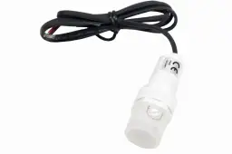 Czujnik zmierzchu z kablem i oznaczeniami "+red -brown" do łatwego montażu.