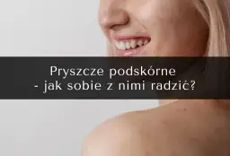 Zbliżenie na twarz i ramię kobiety z widocznymi niedoskonałościami skóry.