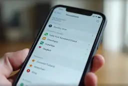 Jak zmienić czcionkę w telefonie? Na ekranie widać menu personalizacji z listą opcji, w tym "Salle Font".