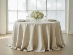 Ile powinien zwisać obrus? Złota zasada 20-25 cm.