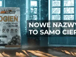 Worek ekogroszku "Ogień" Ultra 29. To paliwo węglowe, które zapewnia ciepło.