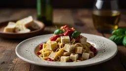 Makaron z tofu i suszonymi pomidorami: Szybki i smaczny przepis na obiad