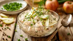 Sałatka śledziowa z porem, jabłkiem i ziemniakami - pomysł na Wigilię