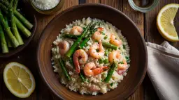 Risotto z krewetkami i szparagami: Szybki przepis na elegancki obiad