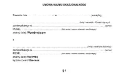 Wzór umowy najmu okazjonalnego: kompletny szablon z instrukcjami