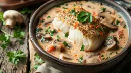 Zupa pieczarkowa z ryżem lub ryba po cygańsku z pieczarkami - przepisy