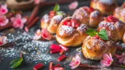 Idealny przepis na drożdżówki z rabarbarem: kulinarna uczta