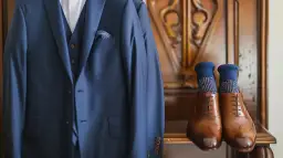 Granatowy garnitur i brązowe buty: Czy to modowe małżeństwo?