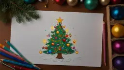 Jak narysować choinkę na kartce? Oto triki, które ułatwią zadanie