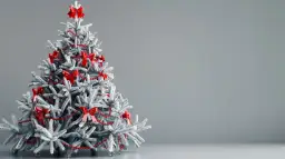 Czerwono-srebrna choinka: Energetyczny look na święta