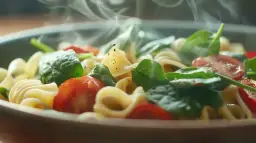 Makaron ze szpinakiem i pomidorami: Szybki i zdrowy przepis