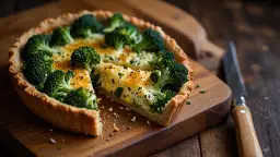 Tarta z brokułami i serem: Zdrowa przekąska na lekki posiłek
