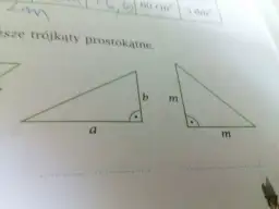 Zapisz jakie pola mają poniższe trójkąty prostokątne i oblicz je łatwo