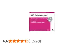 Verpackung von B12 Ankermann® Tabletten mit Anker-Symbol und Produktinformationen.