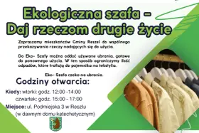 Gdzie oddać odzież? Do Eko-Szafy w Reszlu przy ul. Podmiejskiej 3. Ubrania zyskają drugie życie!