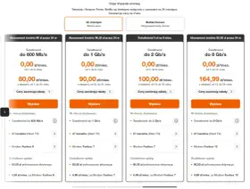 Porównanie ofert światłowodu: 600 Mb/s za 0 zł przez 6 mies., 1 Gb/s za 0 zł przez 9 mies., 2 Gb/s za 0 zł przez 9 mies., 8 Gb/s za 0 zł przez 12 mies. Sprawdź cenę światłowodu!