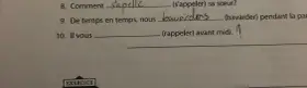 Ćwiczenie 10: Il vous rappeller avant midi. Pamiętaj o odmianie czasownika "rappeler".
