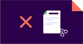 Une croix rouge et des menottes sur un document symbolisent la preuve de travail dissimulé et ses conséquences.