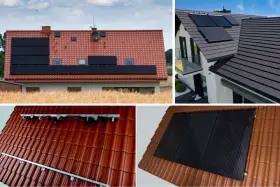 Panele fotowoltaiczne na dachach domów, od tradycyjnych po nowoczesne, zbierają energię słoneczną.
