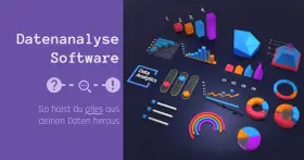 Datenanalyse-Software mit bunten Diagrammen und Grafiken. So holst du alles aus deinen Daten heraus.