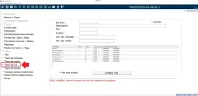 Configuración de tipos de IVA para facturas. Se muestran diferentes tipos de IVA, como reducido y general, para su gestión.