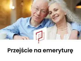 Uśmiechnięta para seniorów, symbolizująca spokój i radość z przejścia na emeryturę. Wzór pisma o przejście na emeryturę.