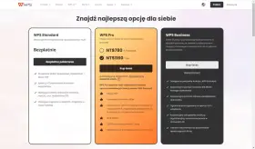 Wybierz pakiet WPS: Standard (bezpłatny), Pro (więcej funkcji) lub Business (korporacyjny). Znajdź idealne rozwiązanie dla siebie.