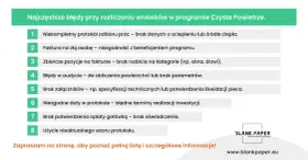 Najczęstsze błędy przy rozliczaniu wniosków w programie Czyste Powietrze. Protokół odbioru robót wykonawcy czyste powietrze wzór wypełnienia – lista błędów.