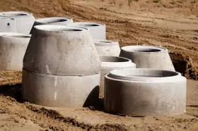 Betonowe kręgi kanalizacyjne czekają na montaż. Sprawdź kręgi betonowe cennik i wybierz najlepsze rozwiązanie dla swojej budowy.