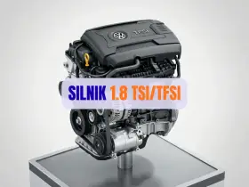 Silnik 1.8 TSI/TFSI Volkswagena, gotowy do pracy.