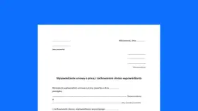 Wzór pisma o rozwiązanie umowy o pracę za porozumieniem stron. Dokument zawiera pola na dane pracownika i pracodawcy oraz treść wypowiedzenia.