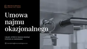 Klucz do drzwi z brelokiem w kształcie domu, symbolizujący umowę najmu okazjonalnego. Uniknij błędów przy zawieraniu!