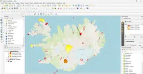 Map of Iceland showing protected areas with drone flight restrictions, indicating areas always prohibited, and seasonal restrictions for May-Sept and June-Sept.
