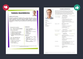 Tamara Mazowiecka, doradczyni klienta z 3-letnim doświadczeniem, szuka pracy. Jej tytuł zawodowy to "Doradczyni Klienta".
