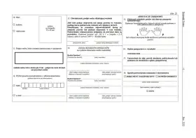 Formularz wniosku o paszport, sekcja "Oświadczenie" zawiera informację, czy na Maltę potrzebny paszport.