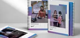 Notebooks with "Retail Starts Here," "Leadership Starts Here," and "Product Training Starts Here" for board meeting materials.