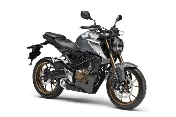 Nowy motocykl Honda CB125R w kolorze szarym. Sprawdź honda motocykle cennik i znajdź swój wymarzony model.
