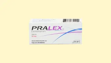 Opakowanie leku Pralex z escitalopramem 10 mg, 28 tabletek.