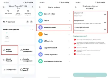 Jak usunąć kontrolę rodzicielską Xiaomi? Zresetuj hasło administratora routera, wprowadzając stare i nowe hasło.