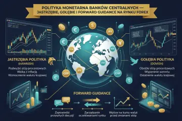 Polityka monetarna banków centralnych: jastrzębia, gołębia i forward guidance. Wpływ na popyt i kursy walut.