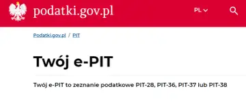 Twój e-PIT na podatki.gov.pl. Zeznanie podatkowe PIT-28, PIT-36, PIT-37 lub PIT-38. Uprość sobie ulgę podatkową.