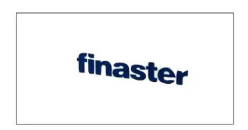 Niebieski napis "finaster" na białym tle.