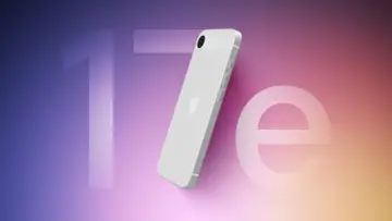 Biały iPhone z logo Apple na tle gradientu. Obok widnieje duża, półprzezroczysta cyfra "17", sugerująca premierę iOS 17.