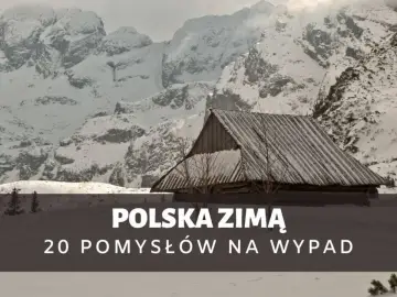 Drewniana chata pod ośnieżonymi szczytami. Idealne miejsce, gdzie w góry zimą można wybrać się na wypad.