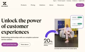 Zendesk pomaga budować relacje z klientami. Zwiększ efektywność pracy o 20%. Wypróbuj za darmo.