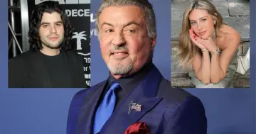 Sylvester Stallone z synem i córką.