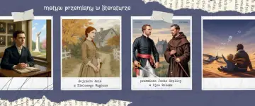 Przemiana Jacka Soplicy w Ojca Robaka. Obraz przedstawia szlachcica i zakonnika, symbolizując jego przemianę.