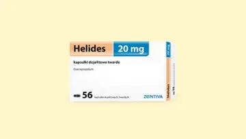 Opakowanie leku Helides 20 mg, 56 kapsułek. Zotral cena jest często porównywana z tym lekiem.