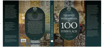 Okładka książki "Tajemnice wszechświata w 100 symbolach" z motywami ezoterycznymi.